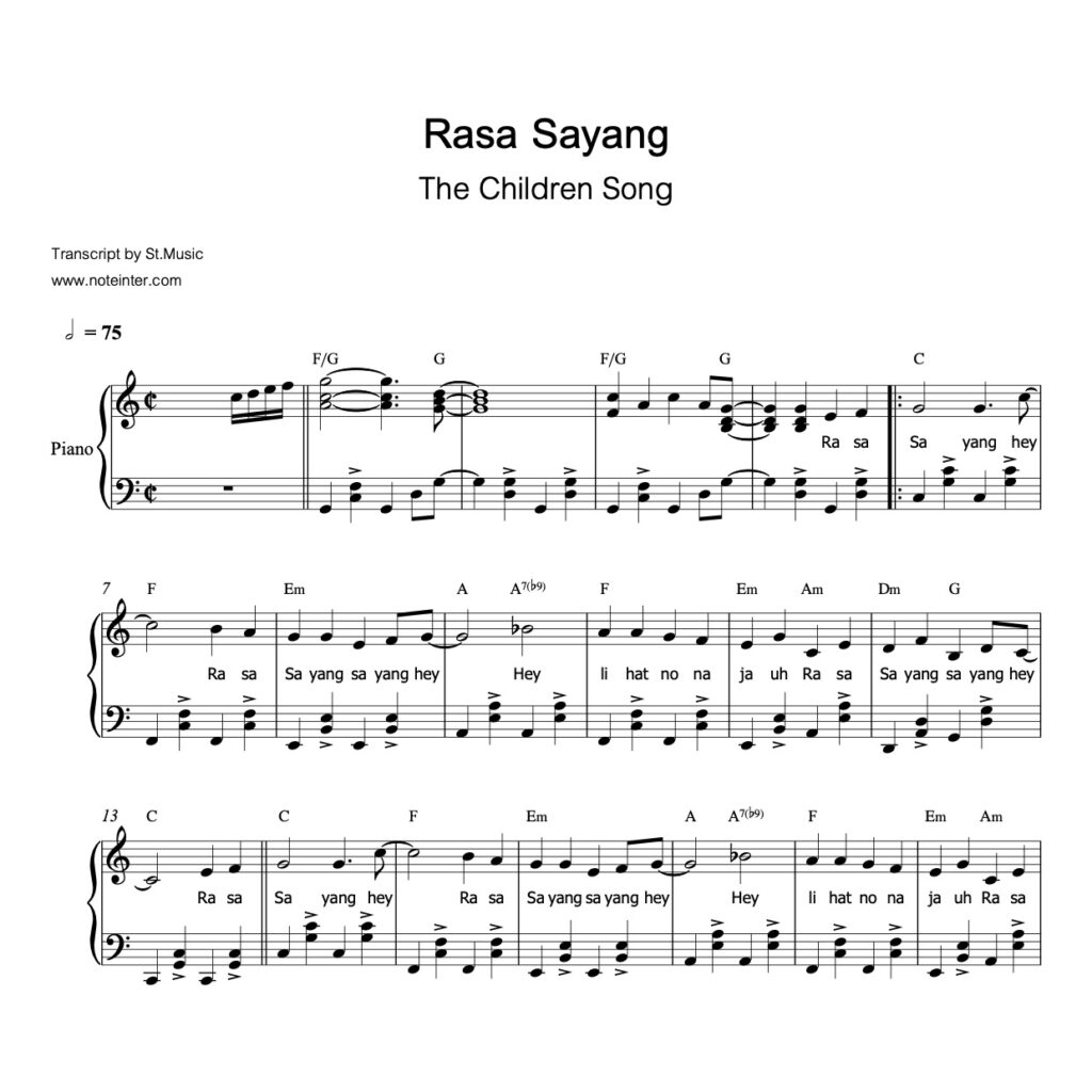 rasa-sayang-the-children-song-www-notepiano